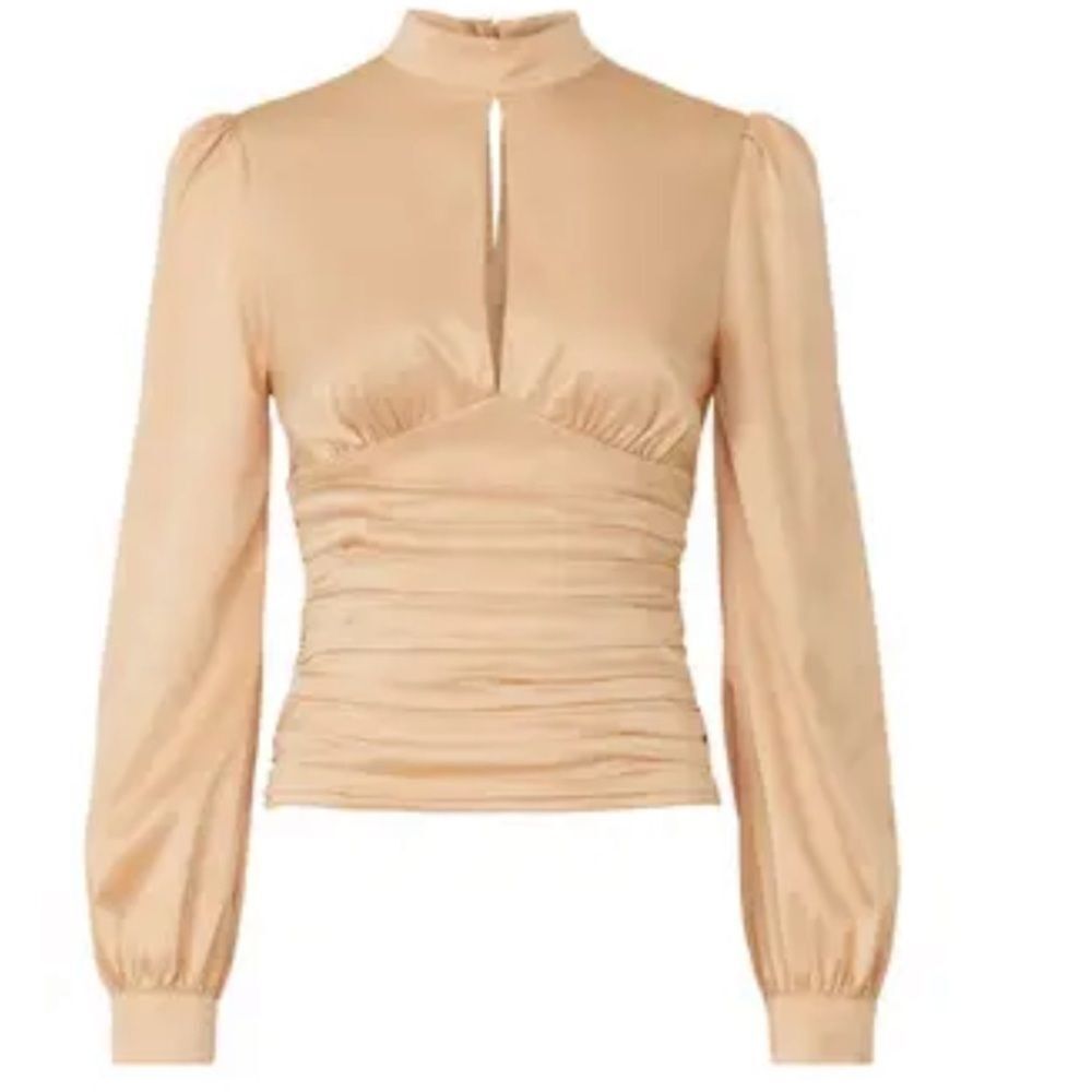Badgley Mischka Champagne Satin Top